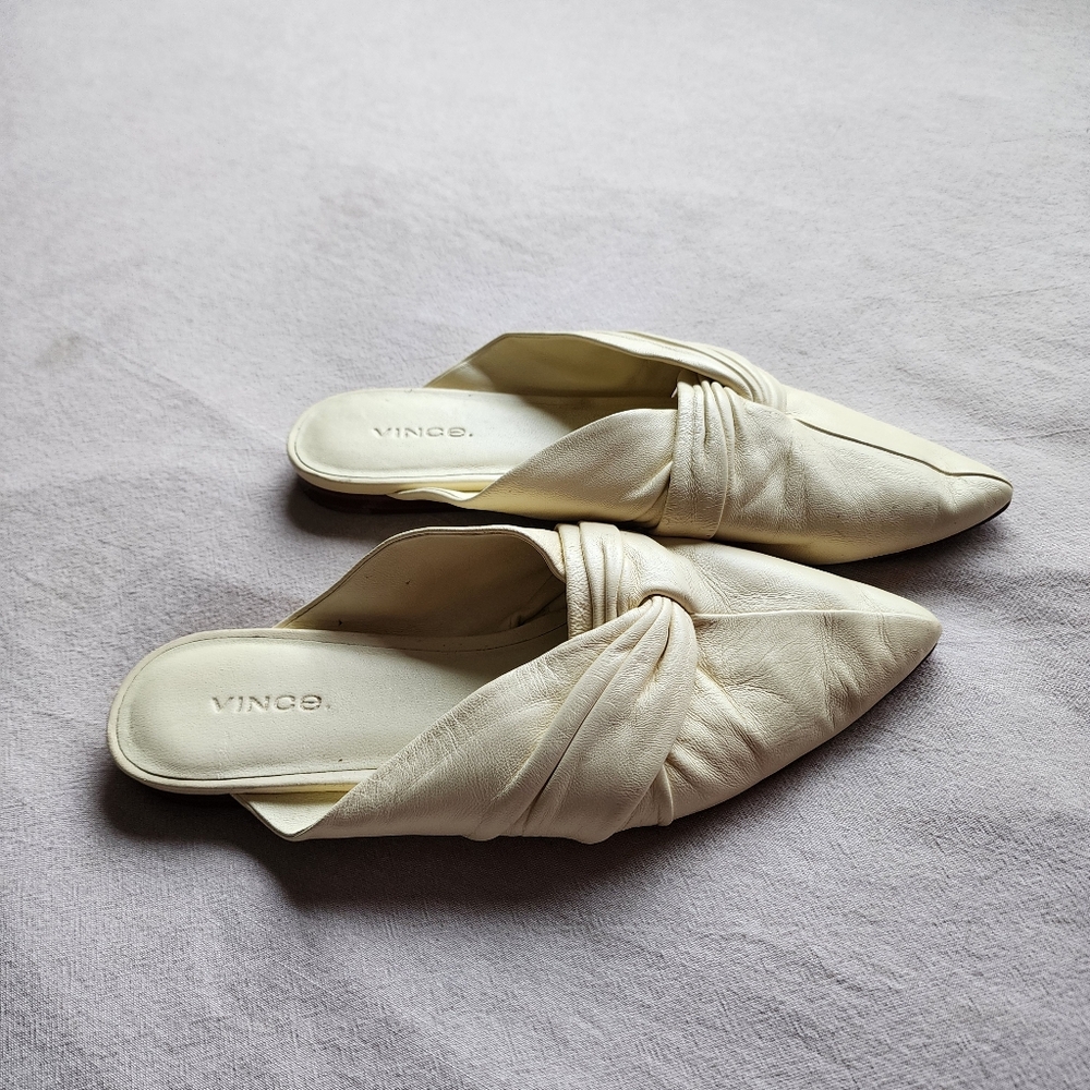 Vince Crenne Leather Mules